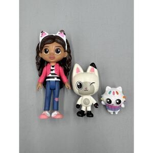 Gabbys Dollhouse Figure Lot Of 3 Figures Gabby Pandy Paws Cakey Cat